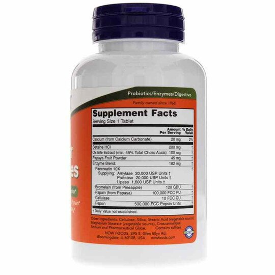 Super Enzymes Tablets, NOW
